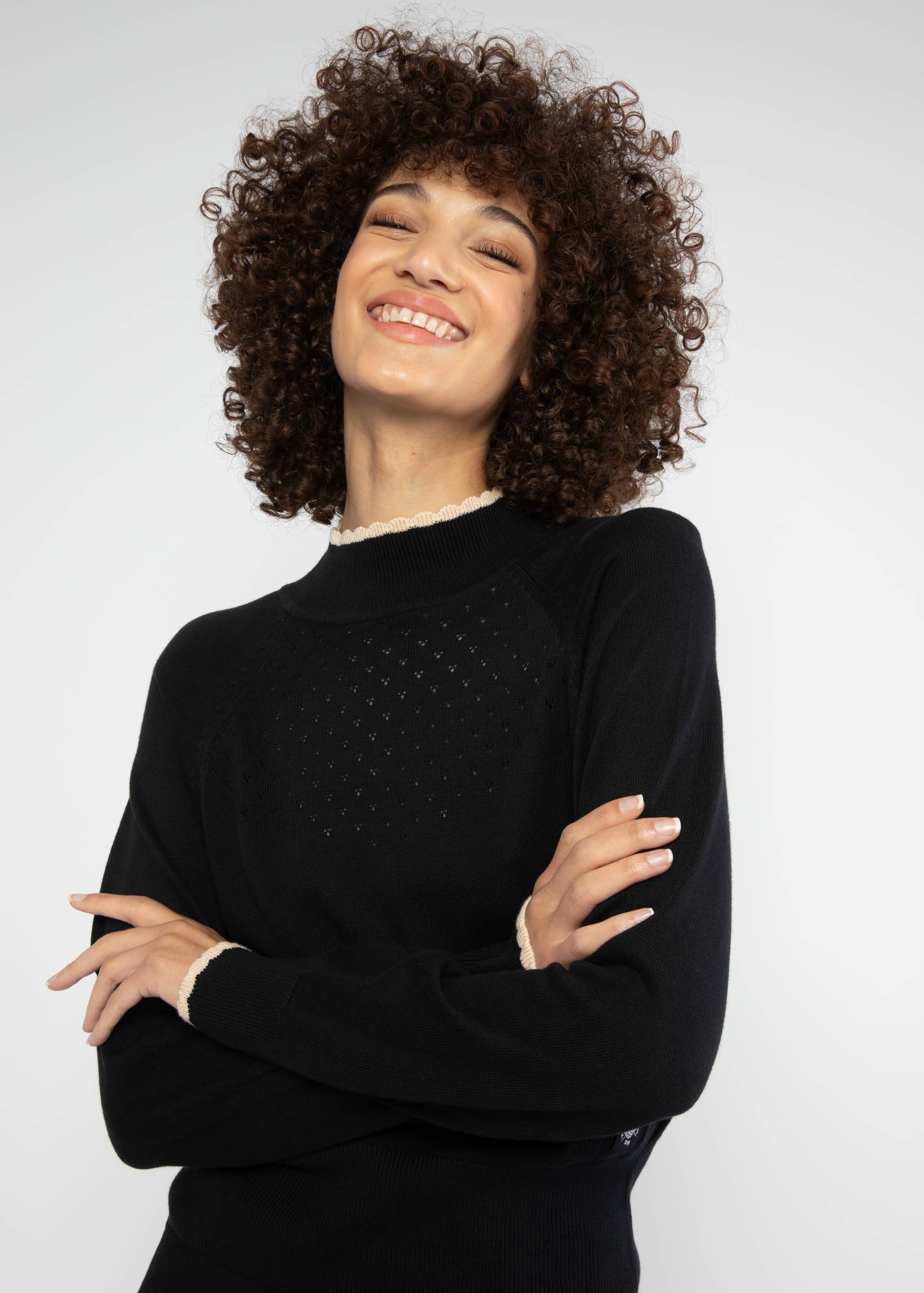 Strickpullover Delicious Minds, black is back black, Strickpullover, Schwarz