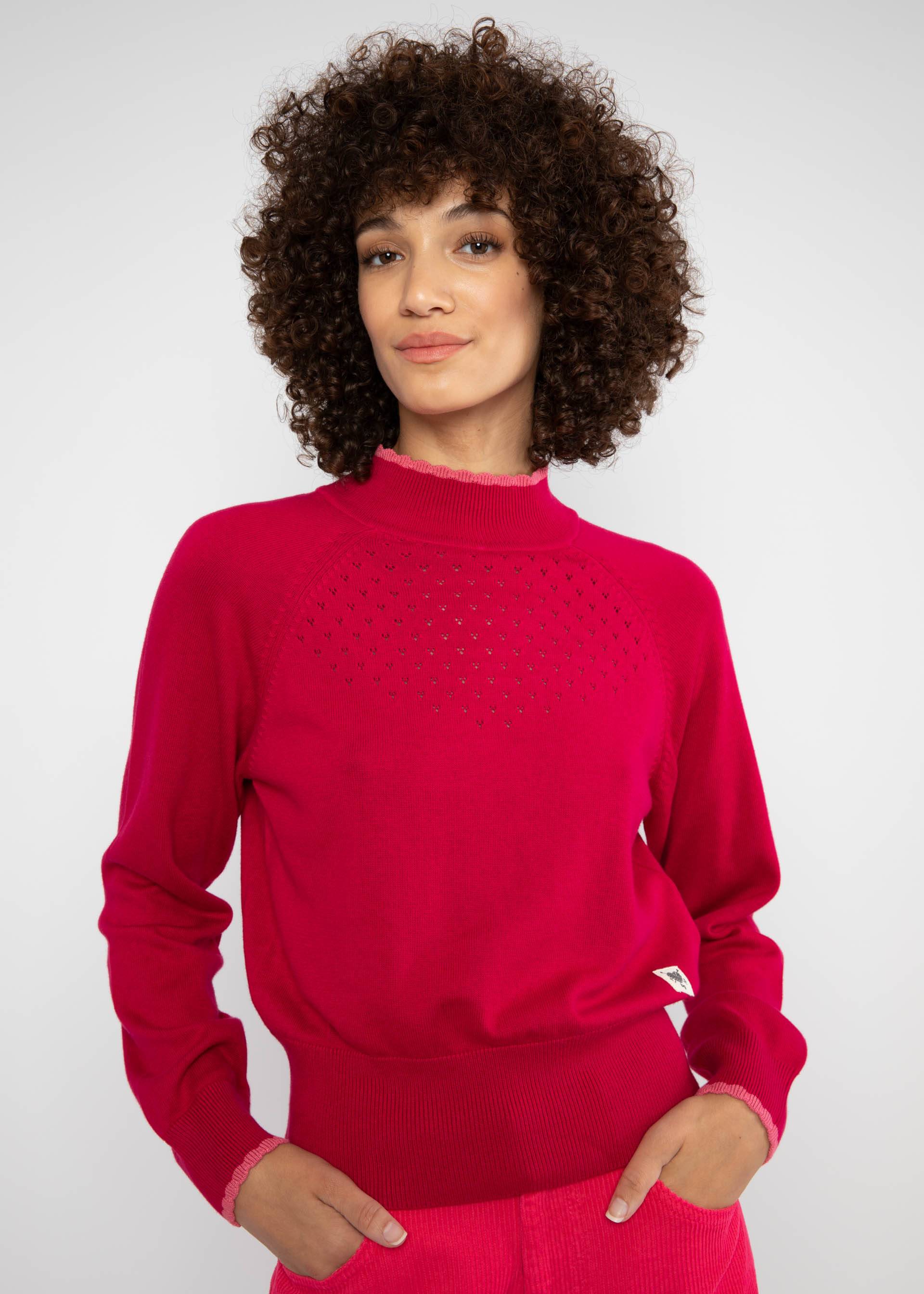 Strickpullover Delicious Minds, cerise sucrée, Strickpullover, Rot