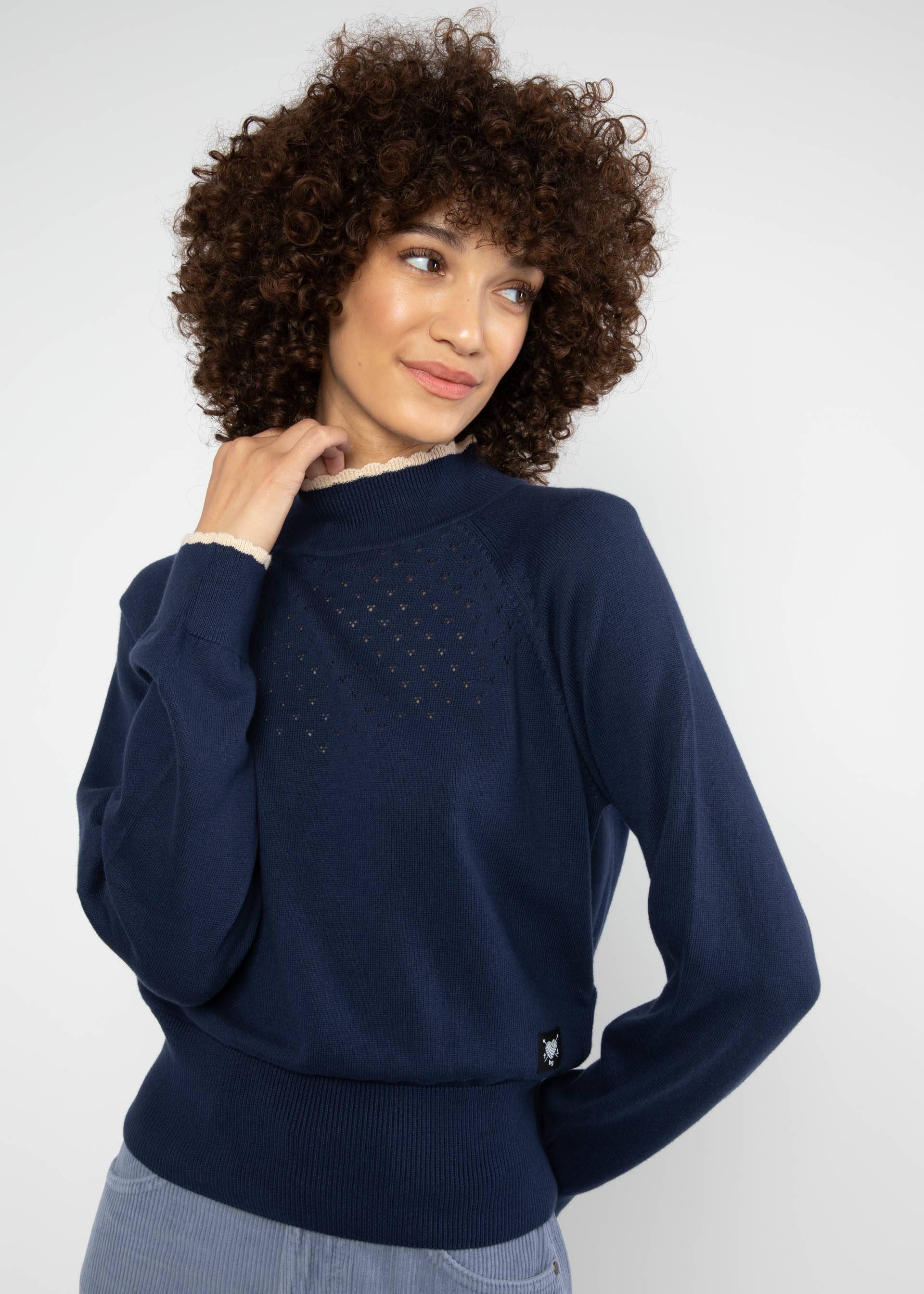 Strickpullover Delicious Minds, knitty kitty blue, Strickpullover, Blau