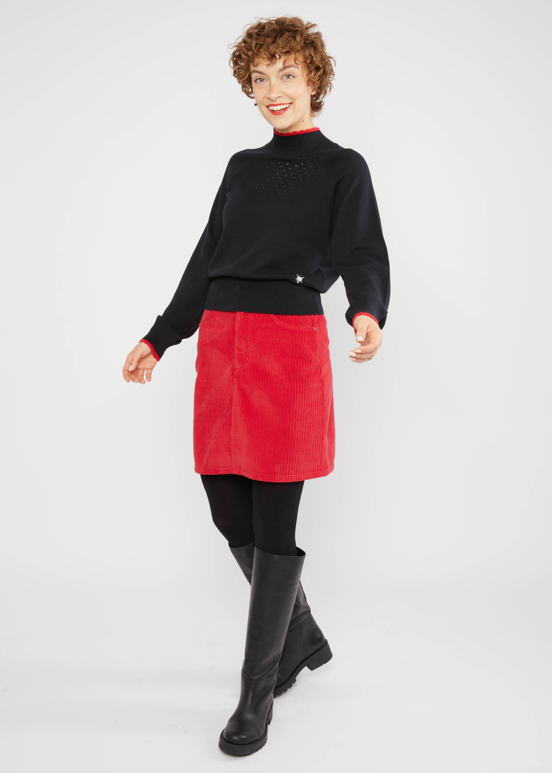 Strickpullover Delicious Minds, mushroom dream black, Strickpullover, Schwarz