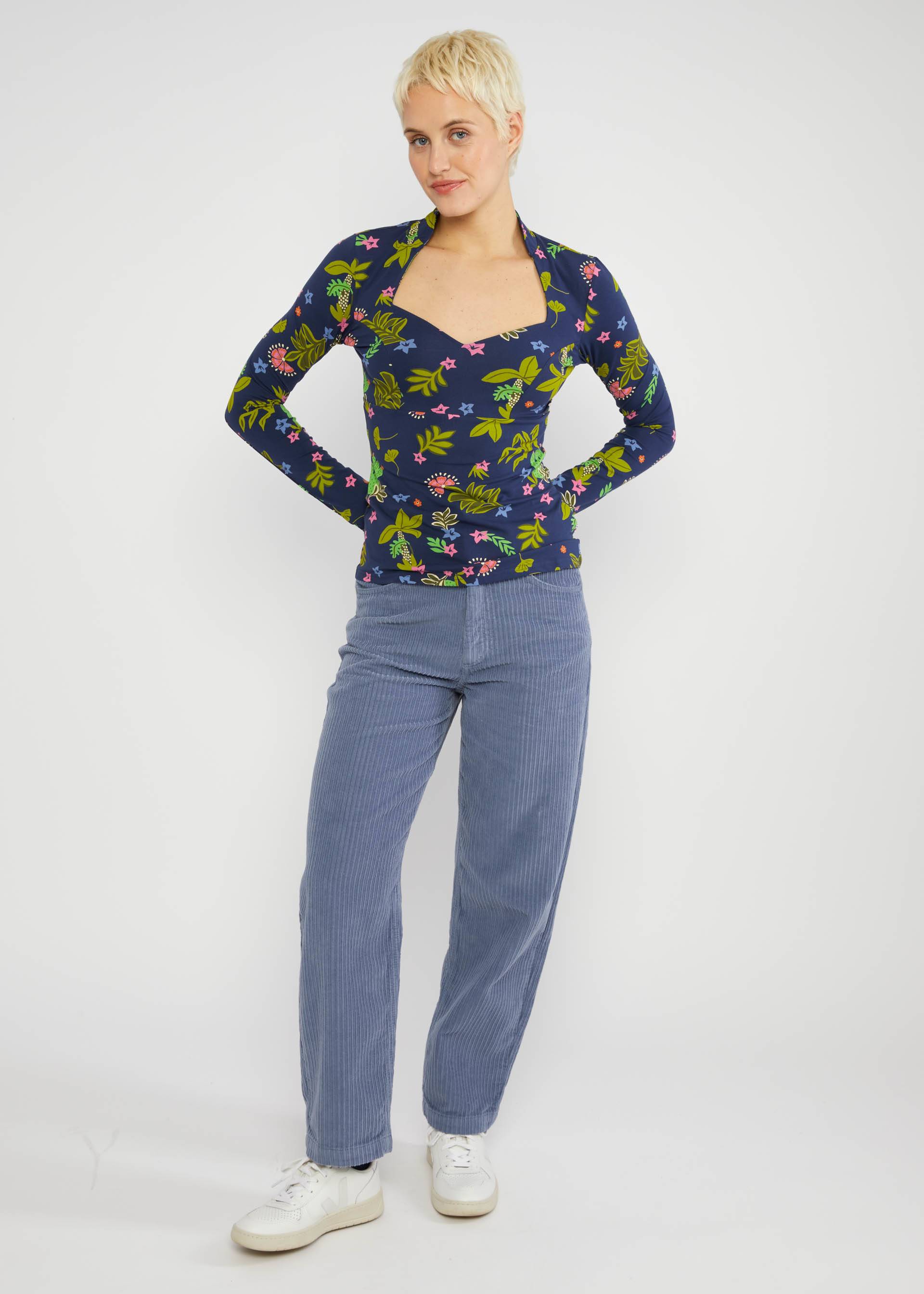 Longsleeve Miraculous Power, prehistoric fauna, Shirts, Blau