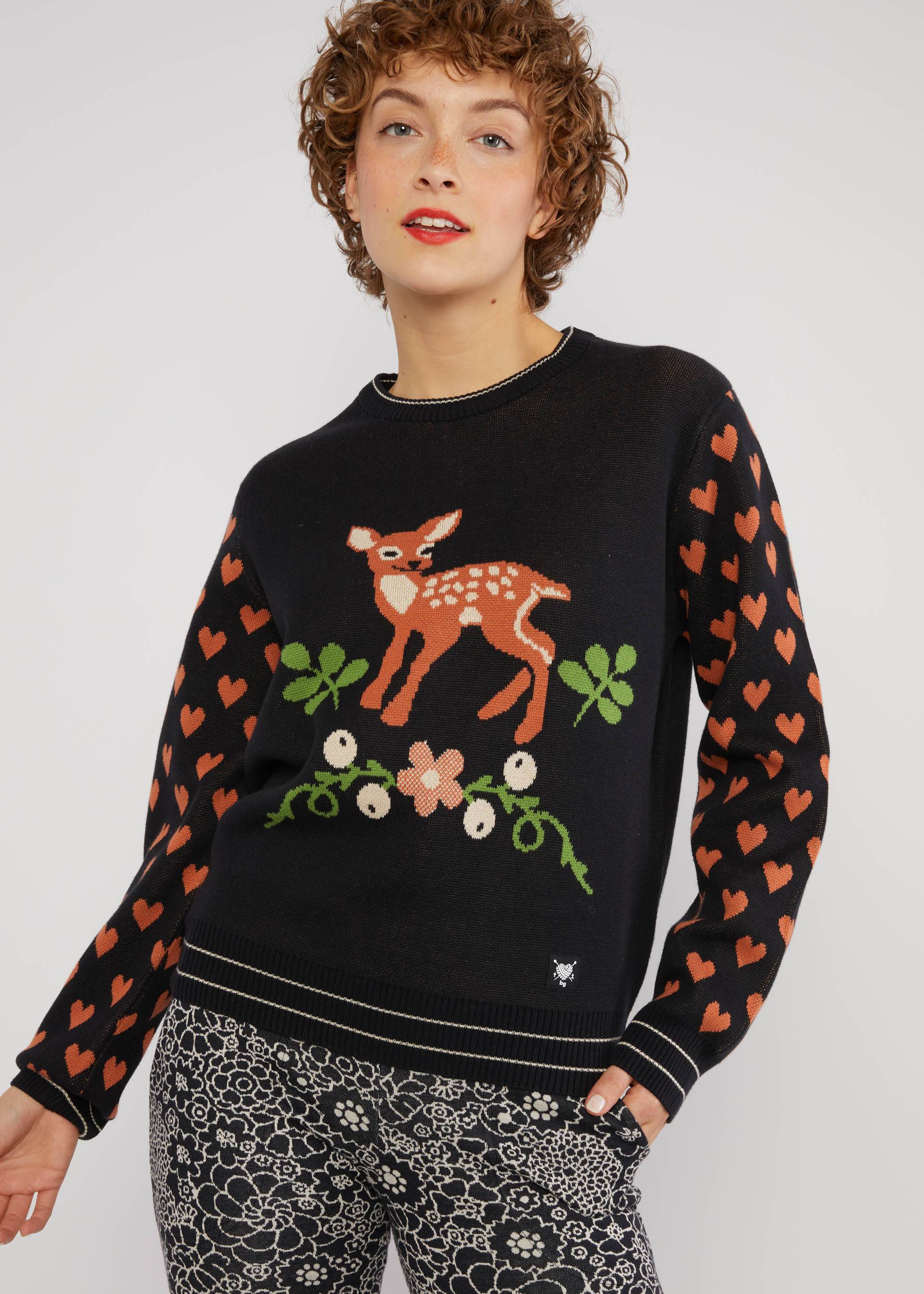 Schlaghose On a Winters Day Flared, flower field, Hosen, Schwarz