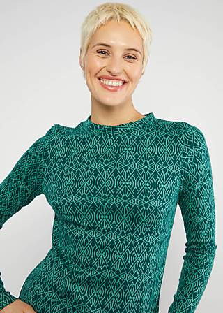 Knitted Top Safe and Warm Turtle, setting sun, Tops, Green
