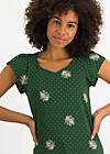 Top Charming V Neck, rosie roses, Shirts, Green