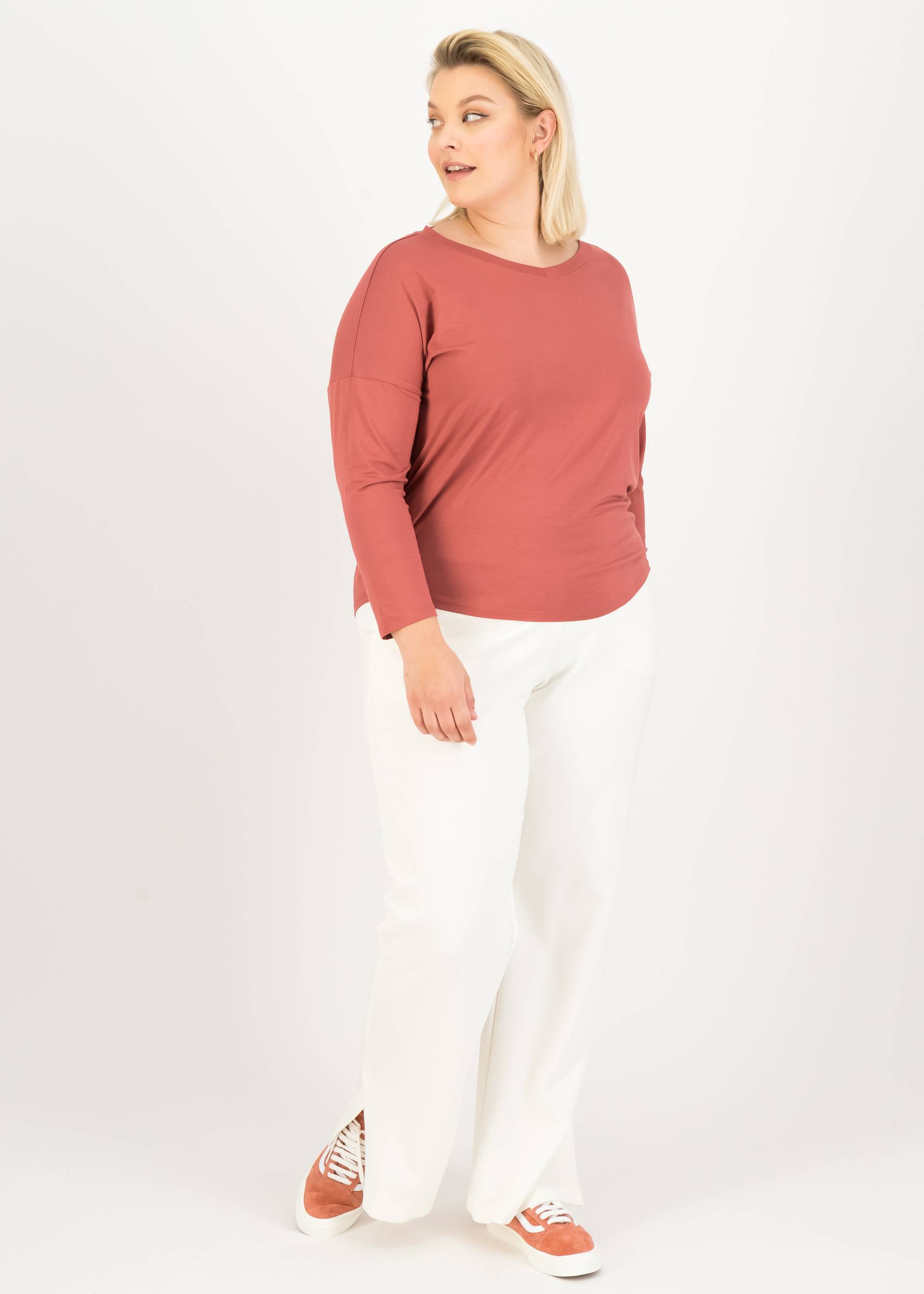 Top Flow Slow, musty marsala, Tops, Brown