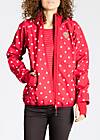 cosy rainstorm survival, framboise dots, Jackets & Coats, Red