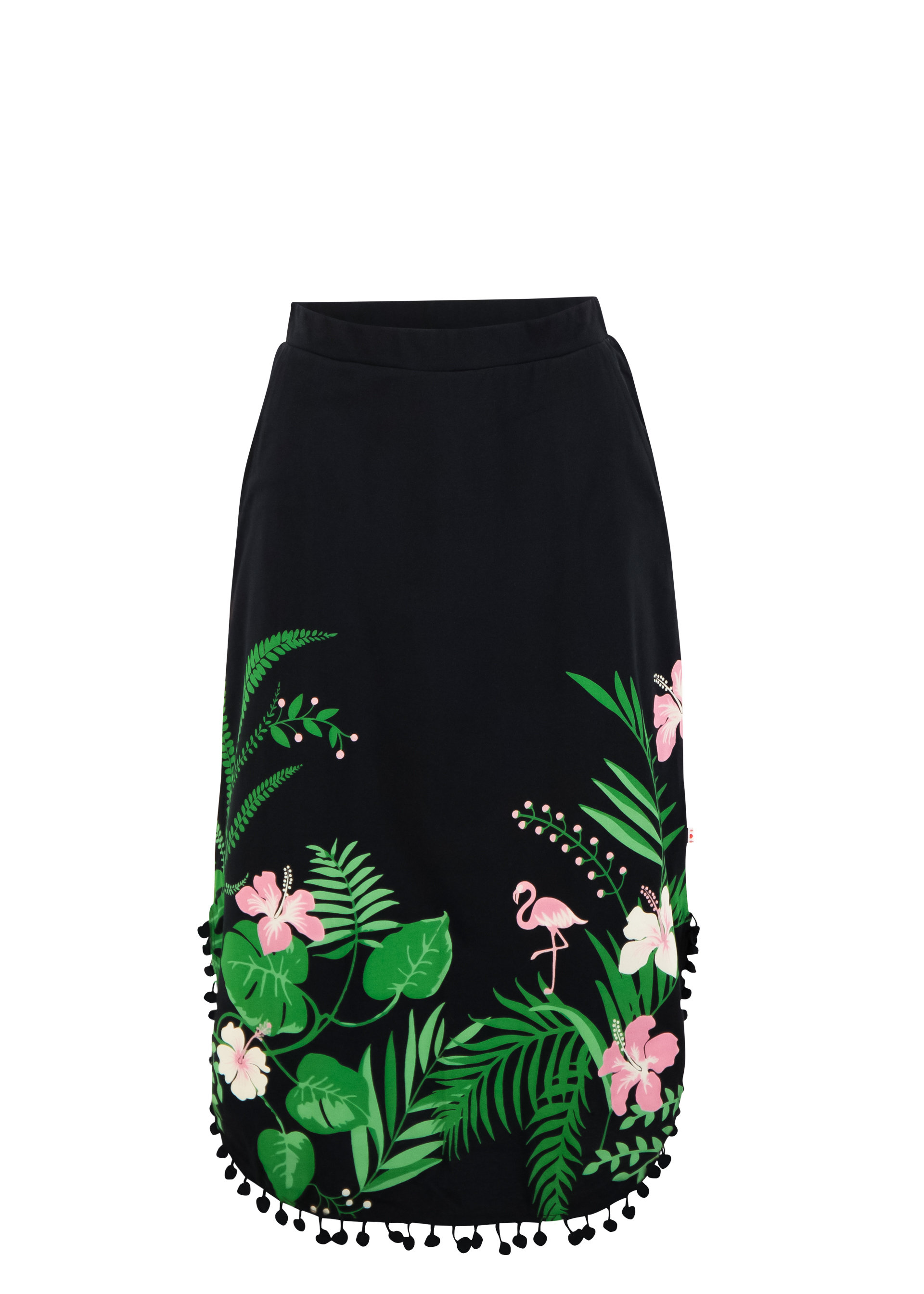 Midi Skirt coast to coast, tropical night, Skirts, Black