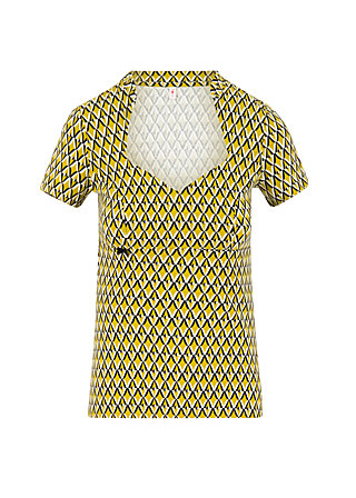 T-Shirt pow wow heart, tiki gold, Tops, Yellow