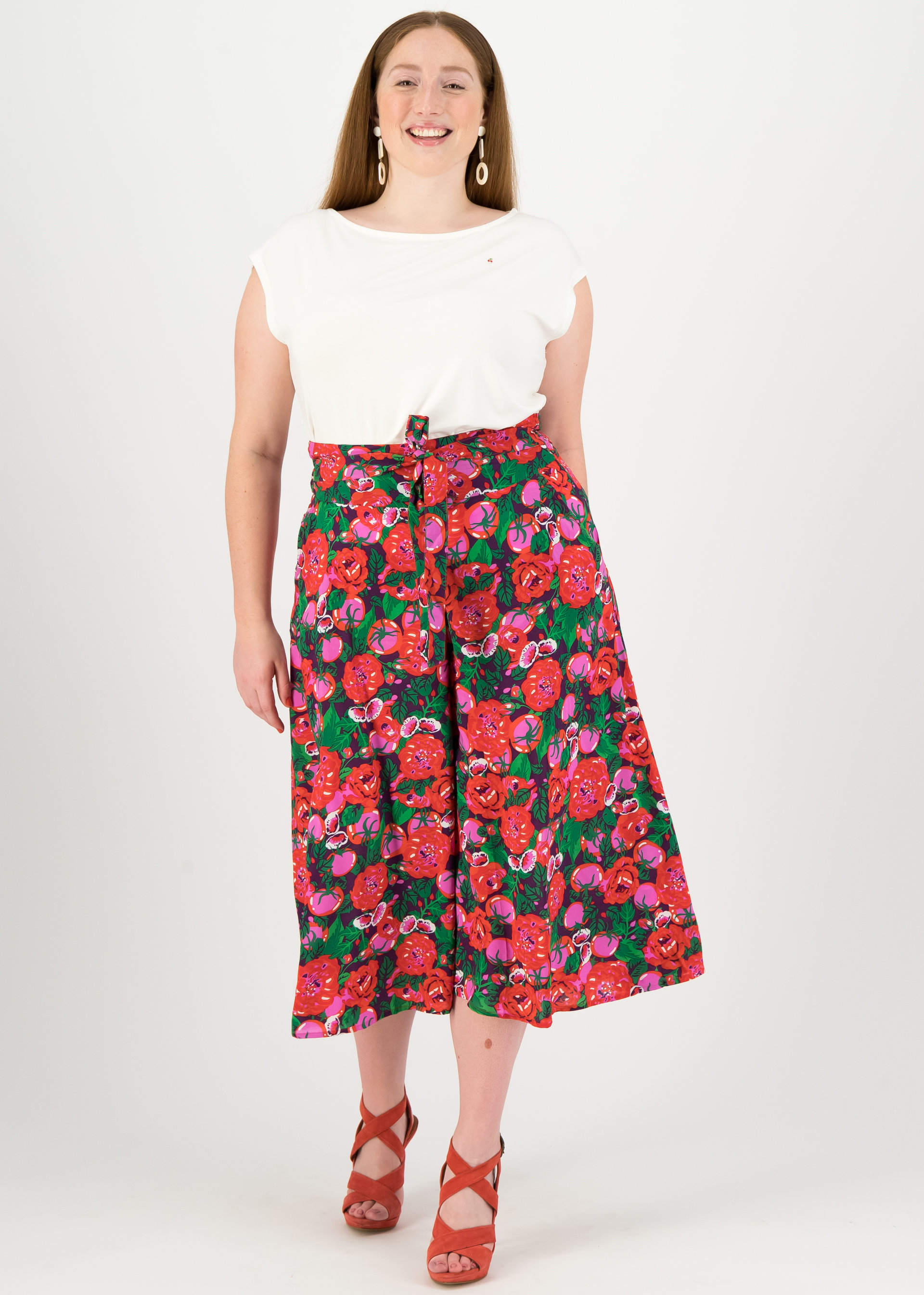 Summer Pants flotte culottes, hot house, Trousers, Purple