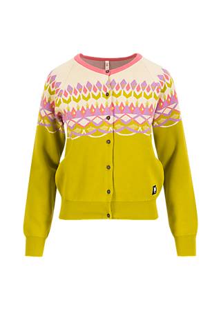 Cardigan Happy Heritage, nostalgic island knit yellow, Cardigans, Yellow