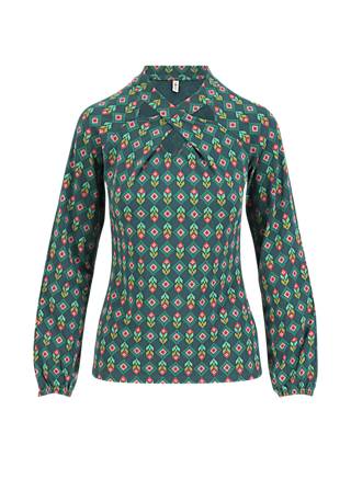 Longsleeve Poetic Garden Boho, freezy breezy flower, Shirts, Gr&uuml;n