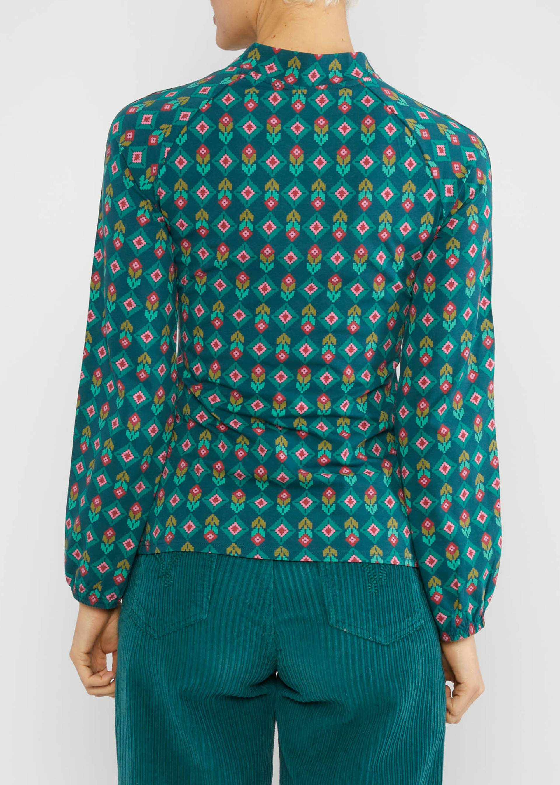 Longsleeve Poetic Garden Boho, freezy breezy flower, Shirts, Gr&uuml;n