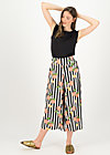 Culottes in fully bloom, pick the peachies, Trousers, Black