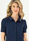 Shirt logo blouse, pure blue, Shirts, Blue