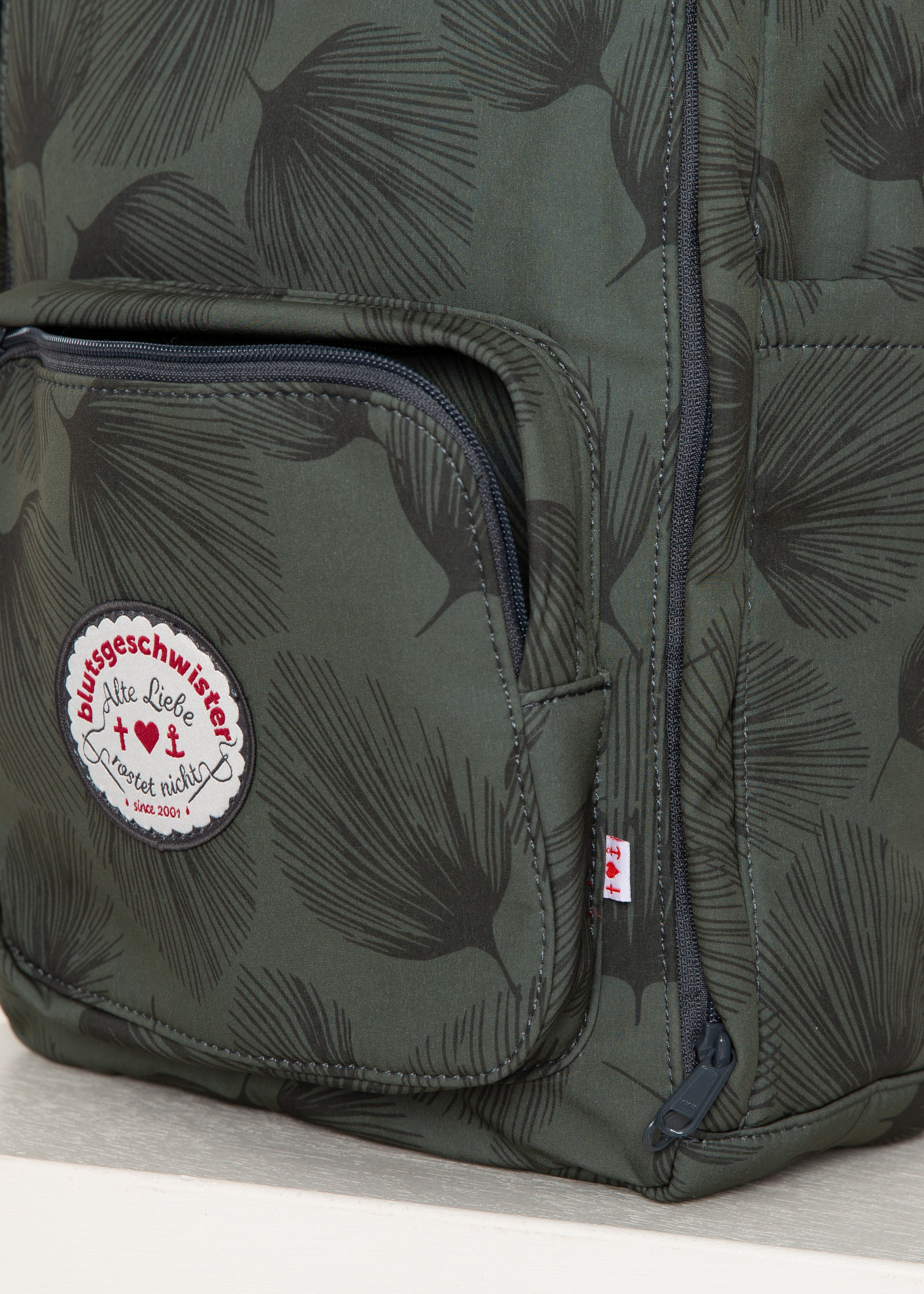 Rucksack wild weather lovepack, whispering leaves, Accessoires, Gr&uuml;n