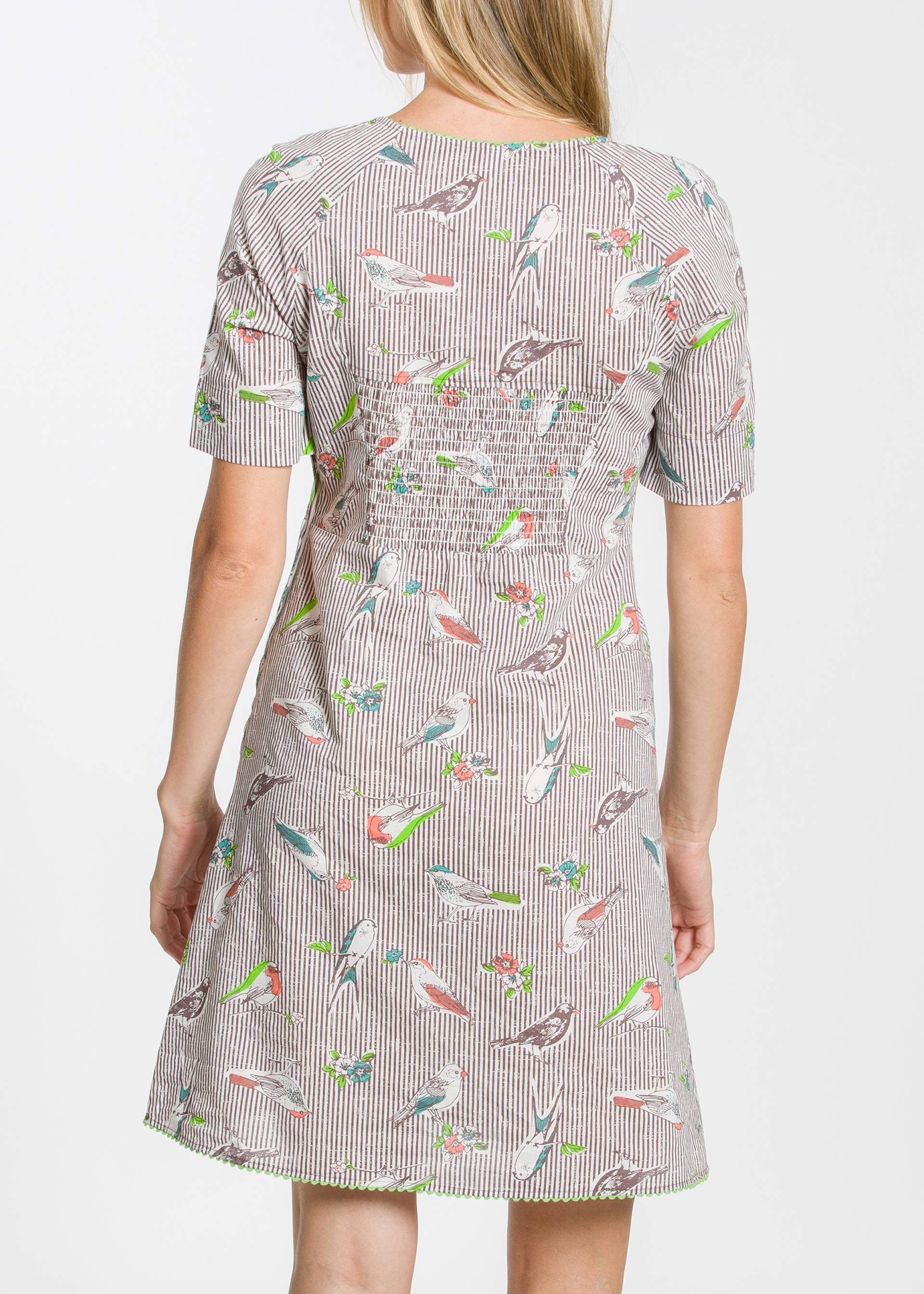 Sommerkleid S&auml;h dein Gl&uuml;ck, singing bird sing, Blusen & Tuniken, Braun