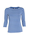 logo 3/4 sleeve shirt, blue stripes, Shirts, Blue