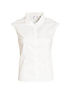Sleeveless Top tender slenderness, fresh white, Blouses & Tunics, White