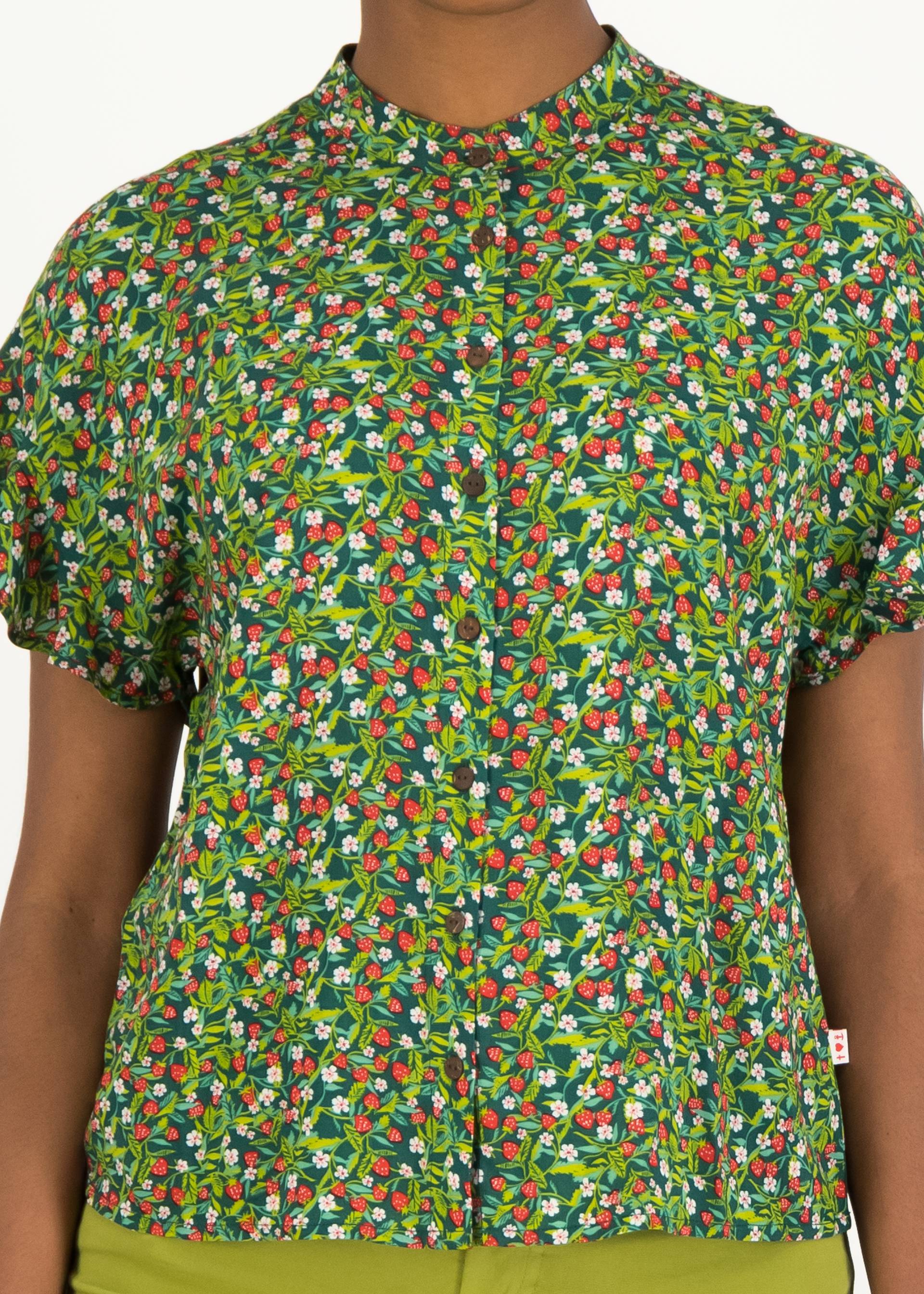 Sommerbluse Cubistic Romance, le jardin de grand-mère, Blusen & Tuniken, Grün