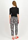 Summer Pants Flatterby Oval, modern flowerbomb, Trousers, White