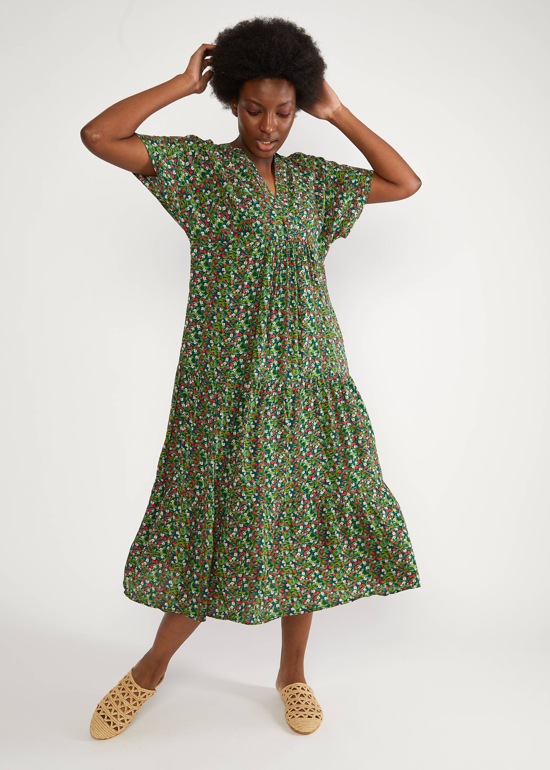 Sommerkleid Saint Tropen, le jardin de grand-m&egrave;re, Kleider, Gr&uuml;n