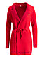 Lange Strickjacke gone with the ostwind, luxury traintravel, Strickpullover & Cardigans, Rot