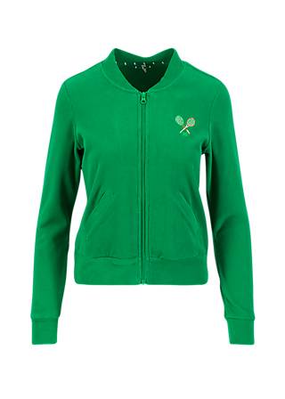 Blouson Crossed Rackets, court romance green, Sweatshirts & Hoodies, Grün