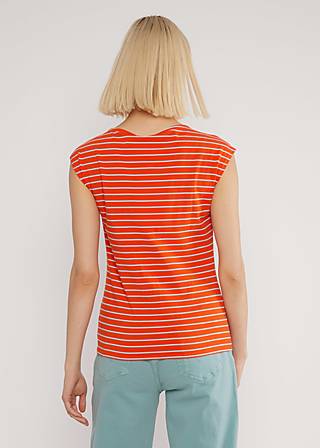 Sleeveless Top Boxy Babe, delightful stripes, Tops, Orange