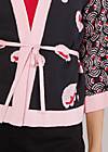 Summer Cardigan Mingle Mangle, artistic pink blossom, Knitted Jumpers & Cardigans, Black