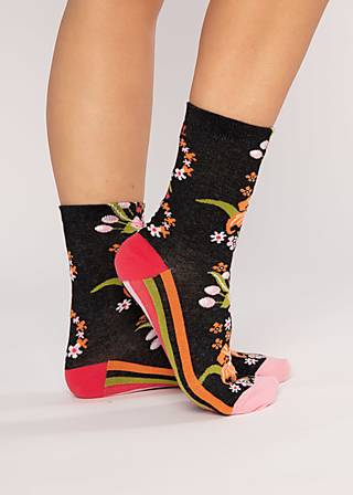 Cotton socks Sensational Steps, happy aloha dance, Socks, Black