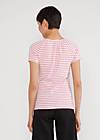 T-Shirt Vintage Heart, strawberry stripes, Tops, Pink