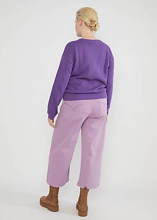 Culottes High Waist Culotte, soft lilac herb, Trousers, Purple