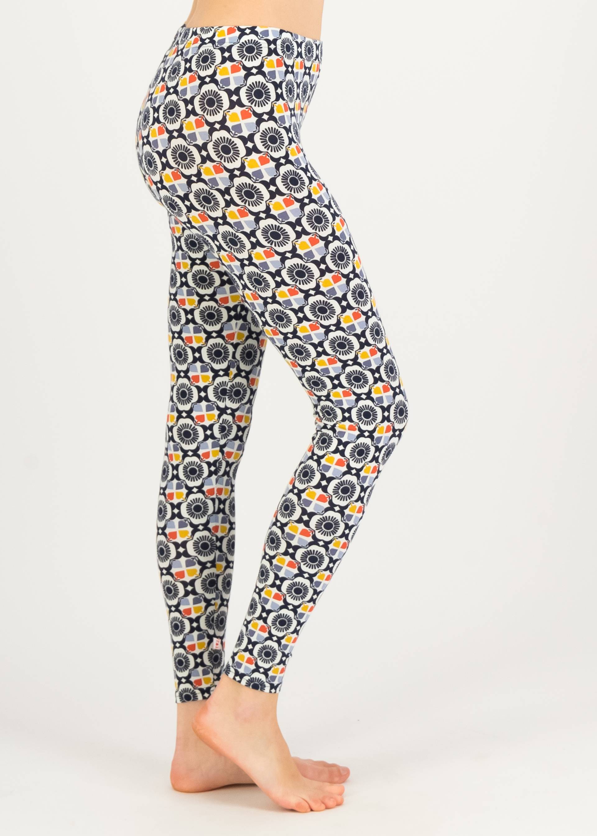 Cotton Leggings Lovely Legs, immortal flower, Leggings, Blue