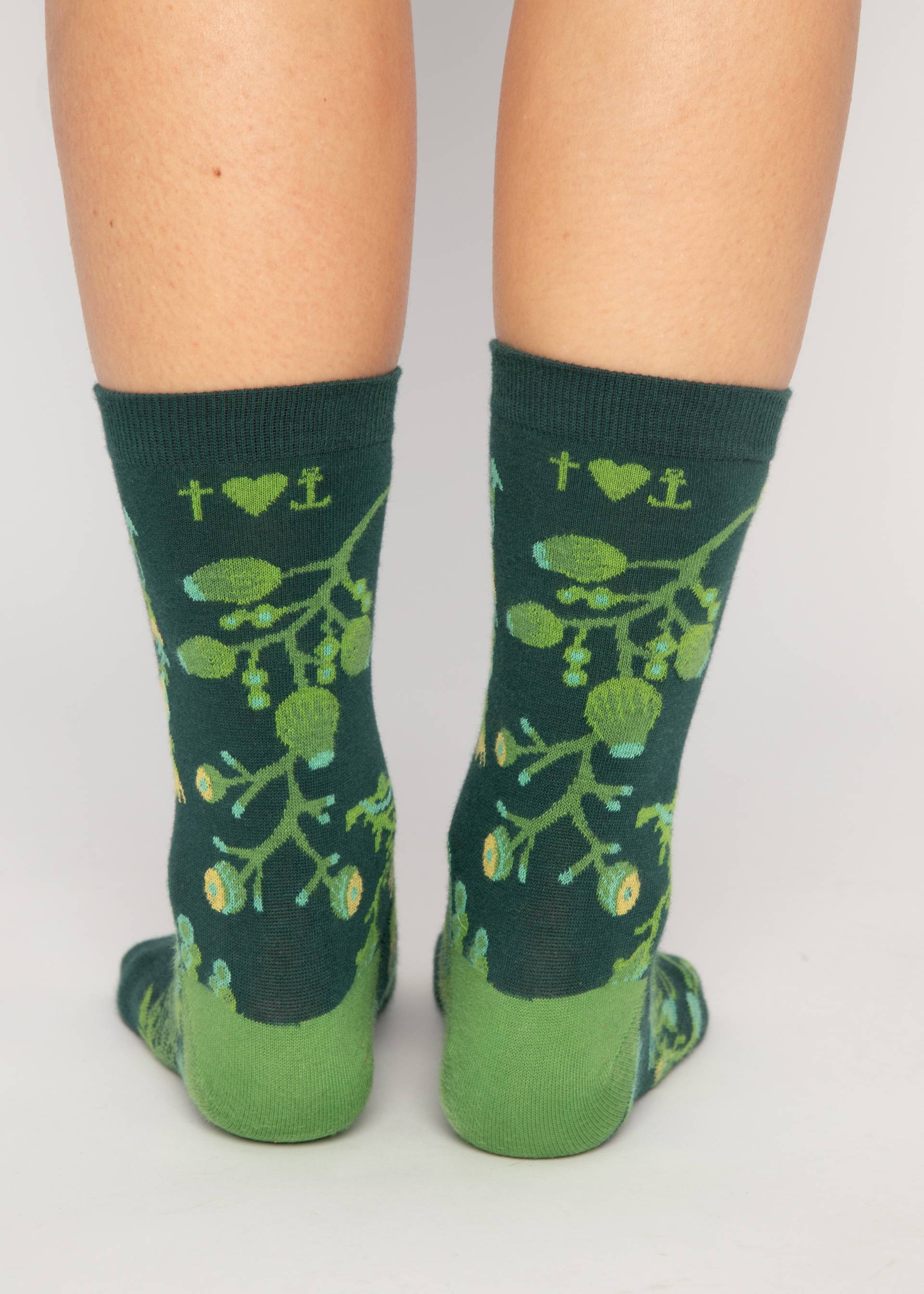Baumwollsocken Sensational Steps, healing socks, Socken, Grün