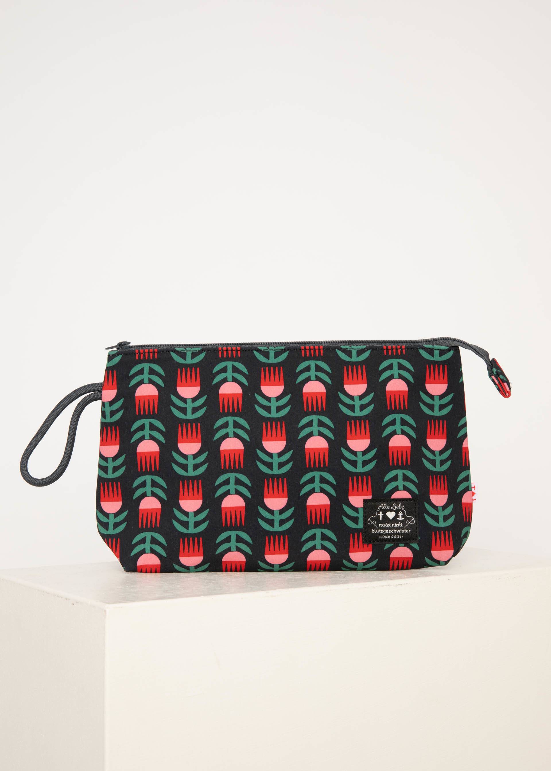 Makeup Bag Sweethearts Washbag, crossing tulips, Accessoires, Black