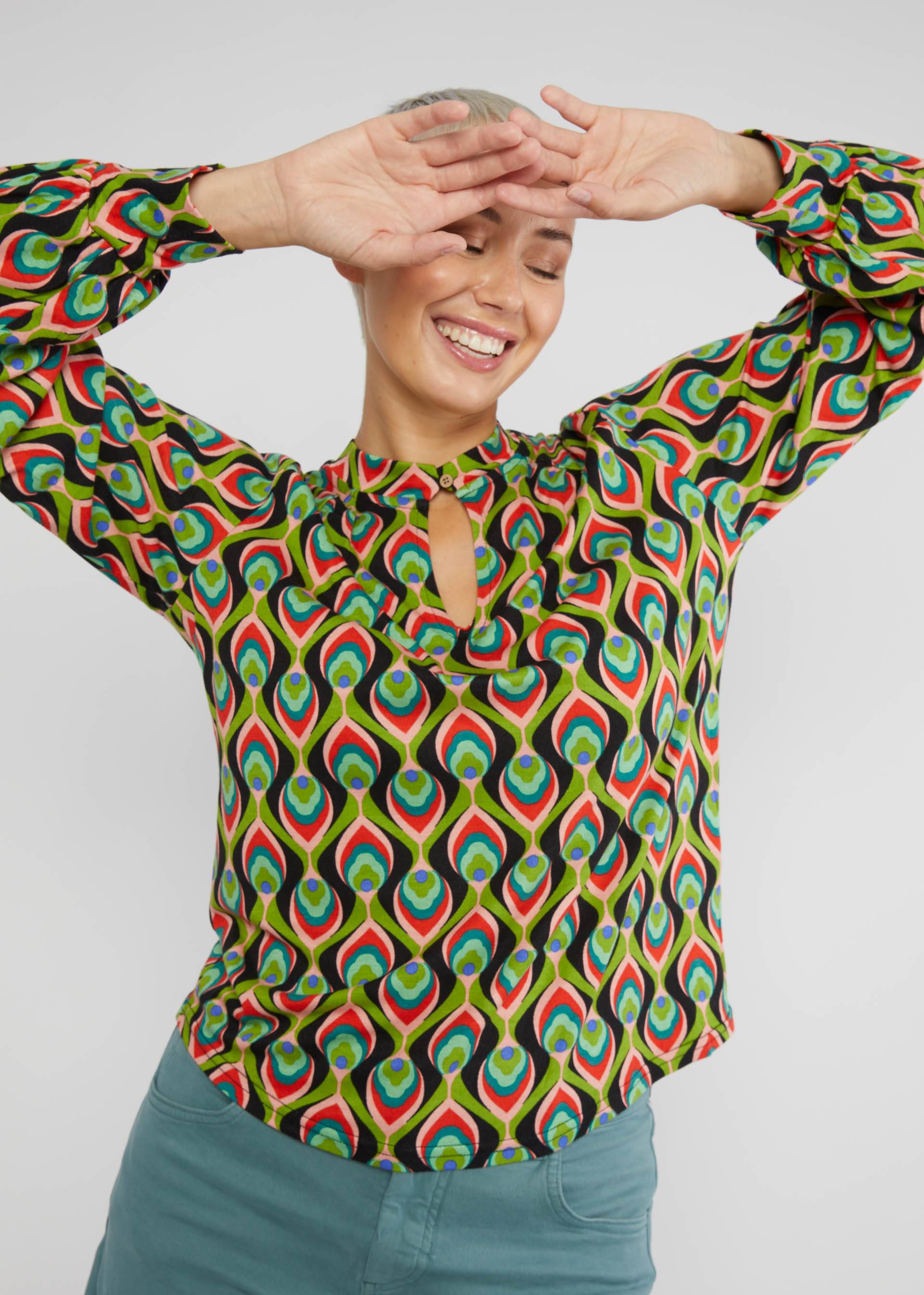 Schluppenbluse L'Odelette pour Helma, fantasy goes wild, Blusen & Tuniken, Schwarz