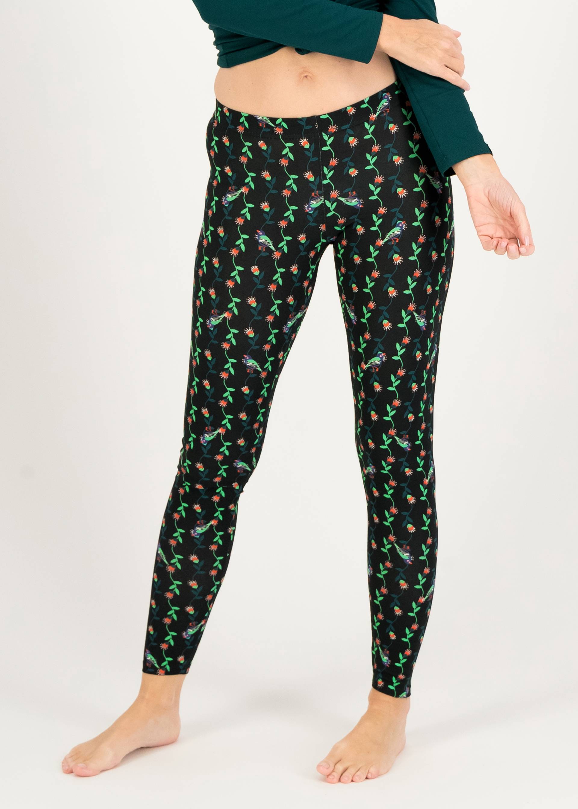 Cotton Leggings Lovely Legs, enchanted garden, Leggings, Black