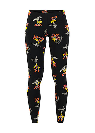 Baumwoll-Leggings a walk in the park, berrie birds, Leggings, Schwarz