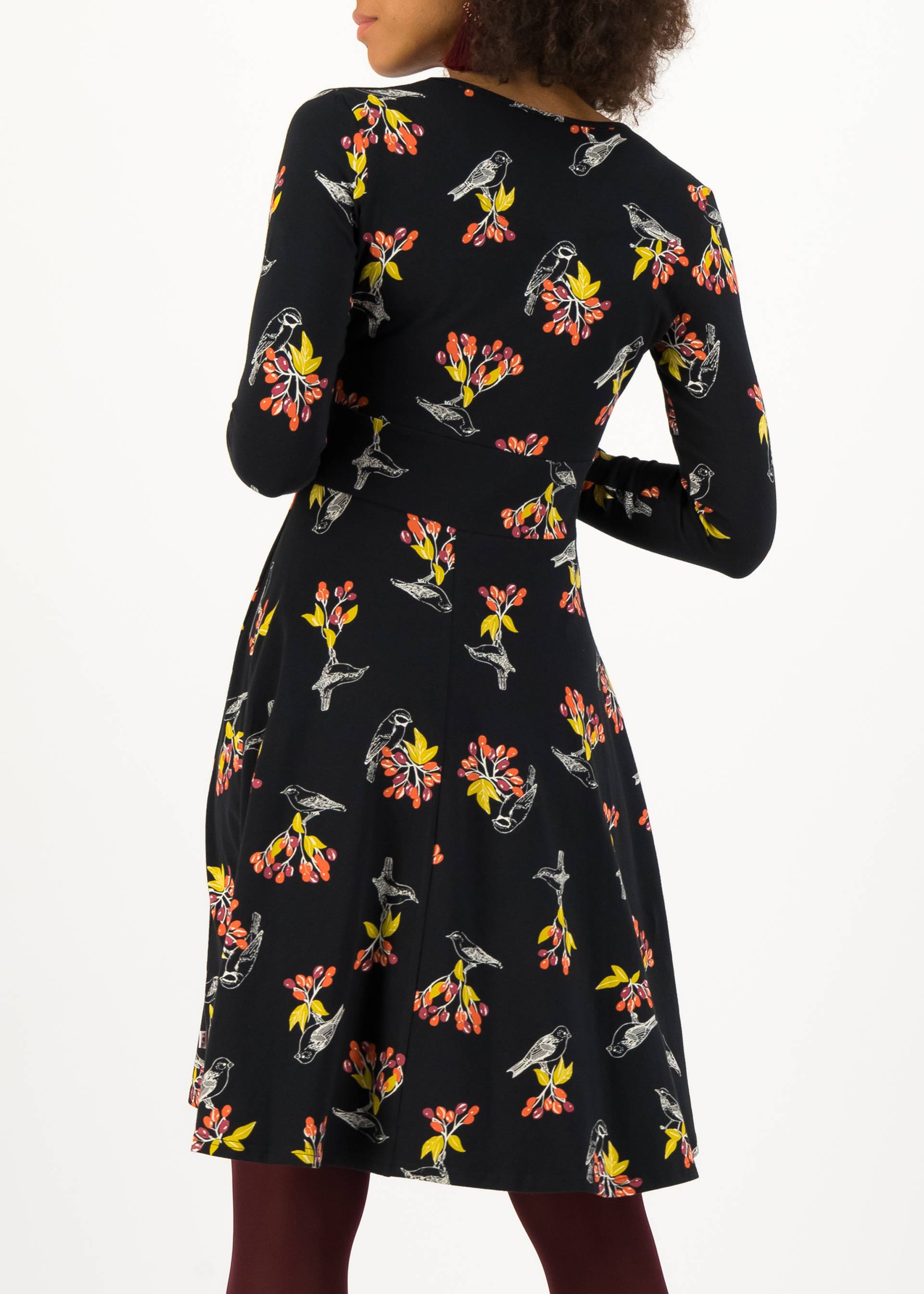 Herbstkleid autumn saloon, berrie birds, Kleider, Schwarz