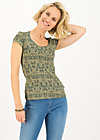 T-Shirt late summer belle, pattern poetry, Shirts, Green