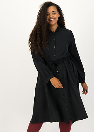 Shirt Dress logo woven dress, night nature, Dresses, Black
