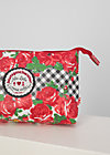 Kosmetiktasche long love, roses of black forest, Accessoires, Rot