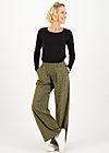 High Waist Trousers precious ease, nut of mud, Trousers, Green