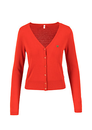 Cardigan save the world, red solid, Knitted Jumpers & Cardigans, Red