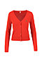 Cardigan save the world, red solid, Strickpullover & Cardigans, Rot