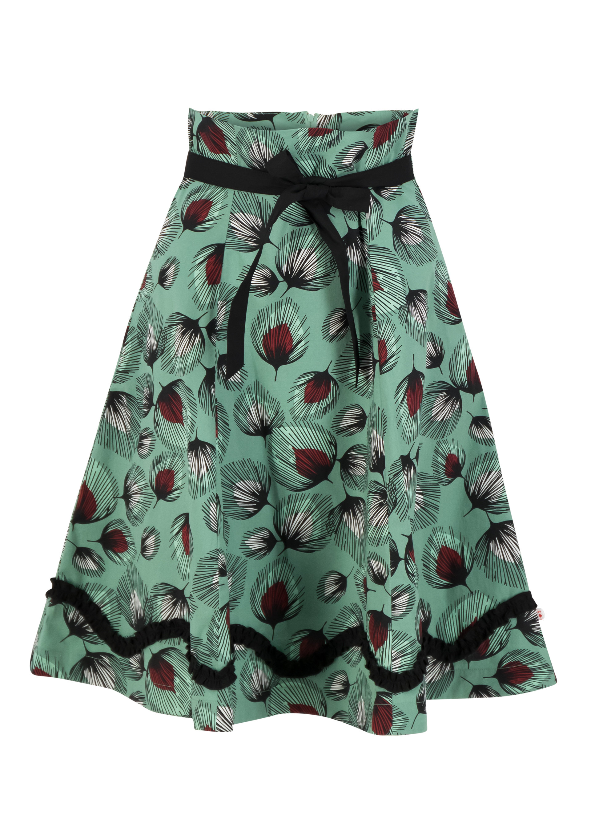 Circle Skirt splendourous circle, falling leaves, Skirts, Green
