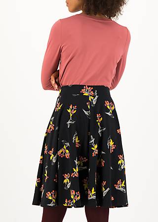 Tellerrock wooden heart, berrie birds, Röcke, Schwarz