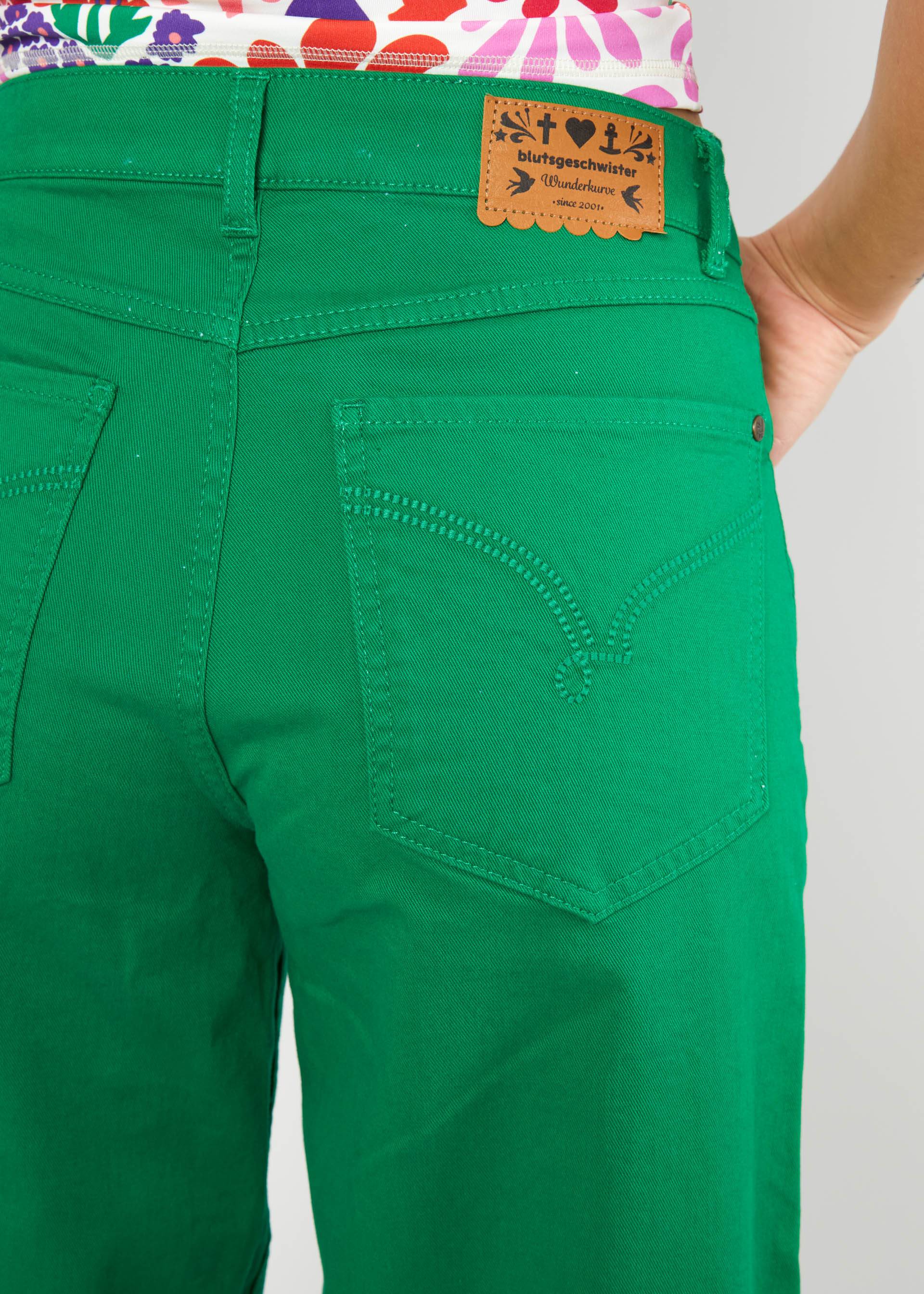 Culottes High Waist Culotte, my green serenade, Trousers, Green