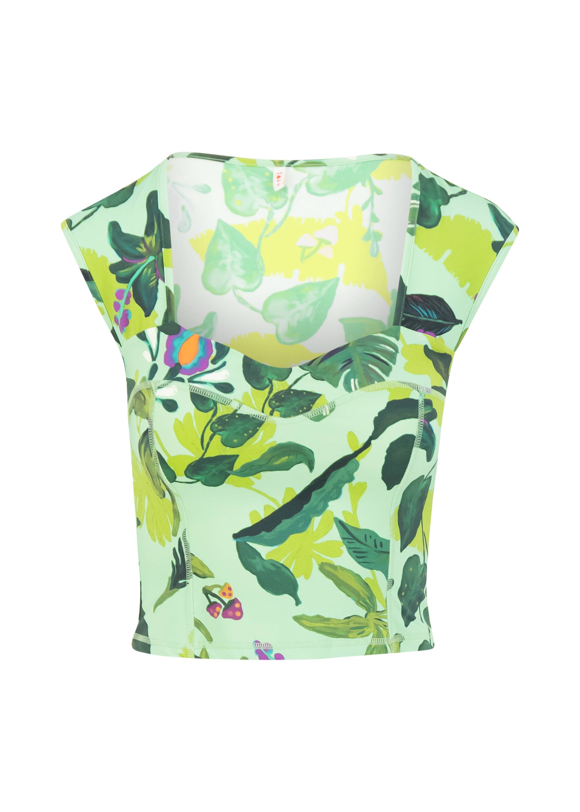 Sleeveless Top Lovely Booster, tropical feeling, Tops, Green
