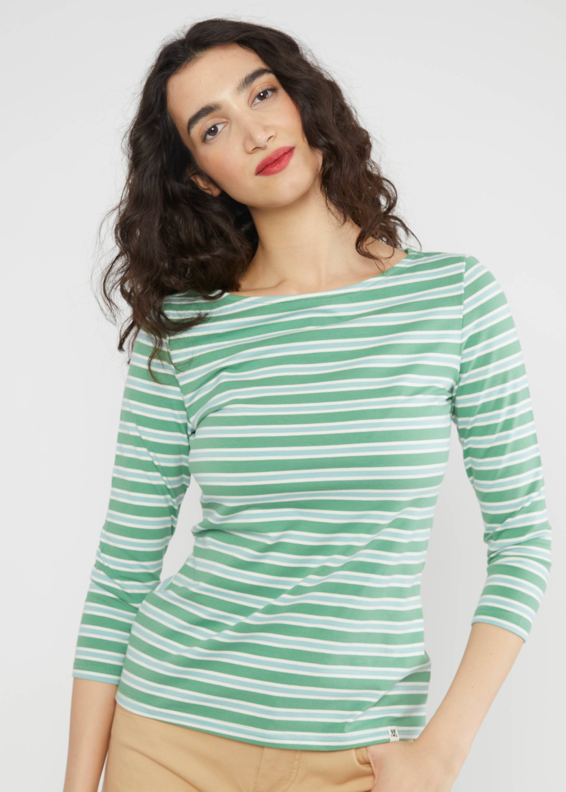 Streifenshirt Oh Marine, caravan stripes green, Shirts, Grün